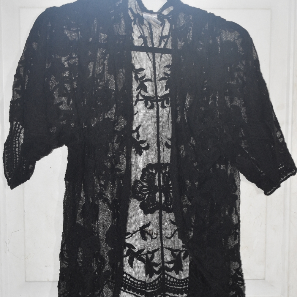Black summer cardigan
